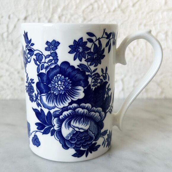 Blue Victorian Mug Roy Kirkham Fine Bone China Made in England Coffee Tea Cup - Picture 3 of 6